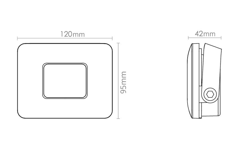Sg Flom Grafitt Mini 1140lm 4000K Ra>80 PIR Sensor