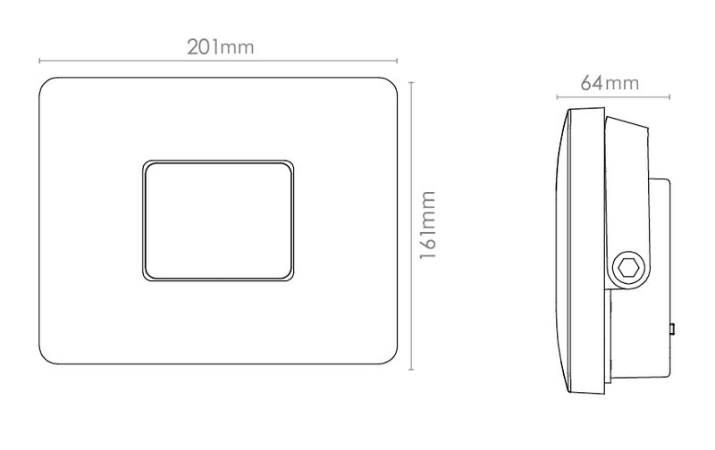 Sg Flom Grafitt Maxi 4980lm 4000K Ra>80 PIR Sensor