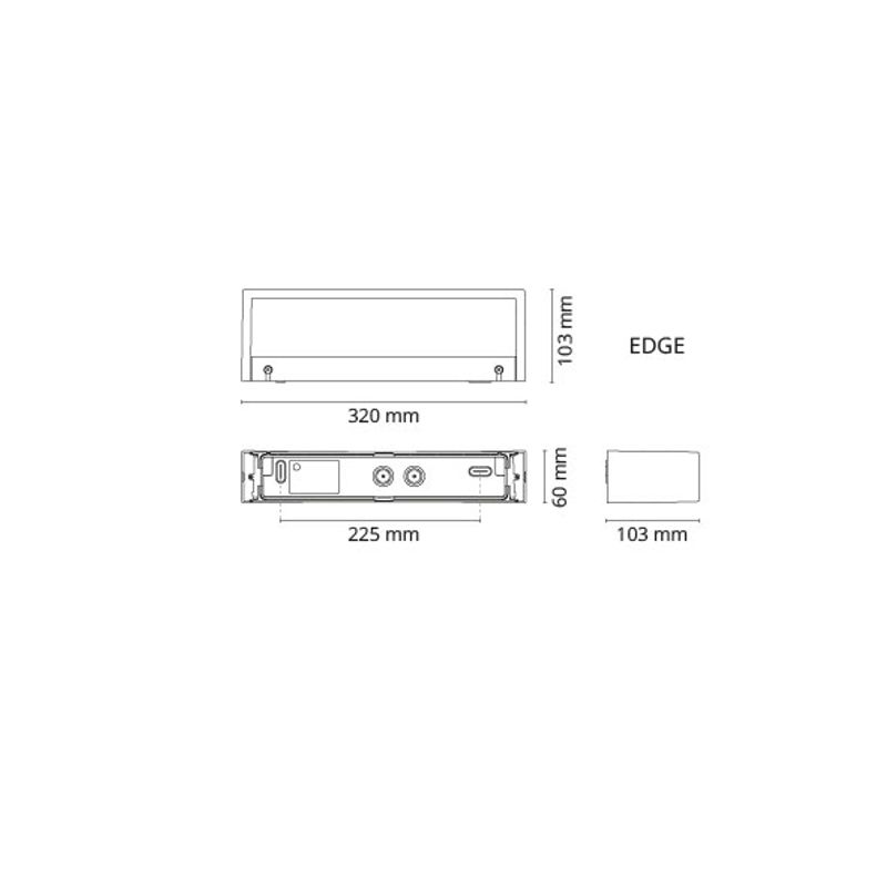 Sg Edge 10W LED 2700K Grafitt