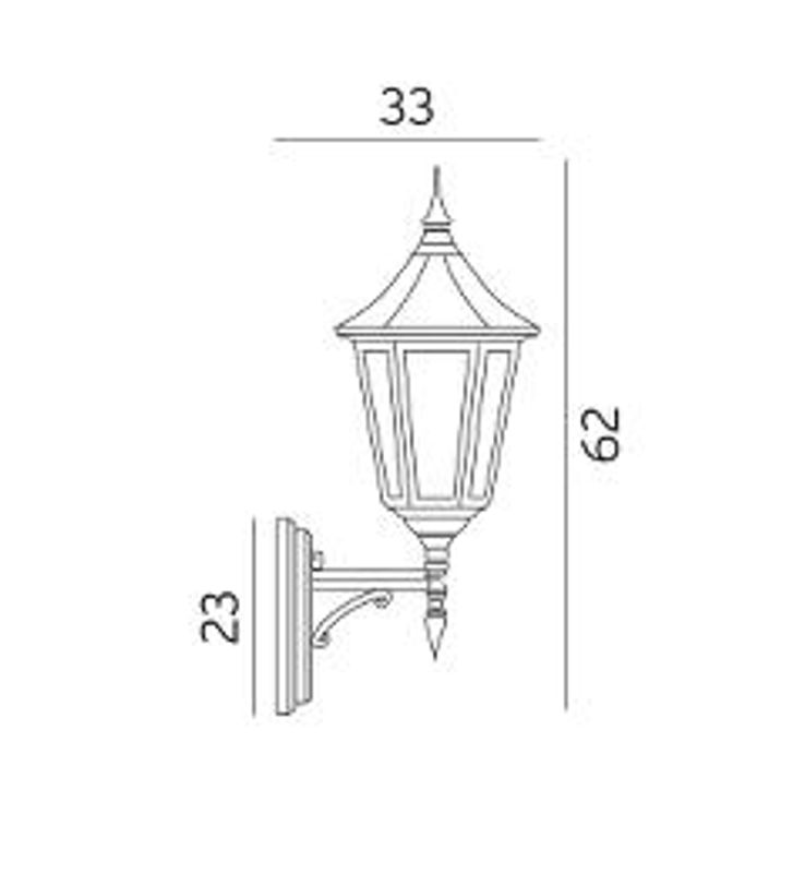 Norlys Modena 350 Vegglampe E27 Sort