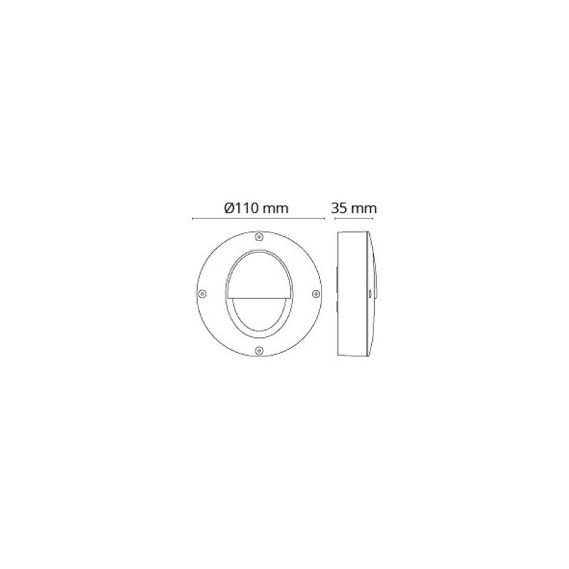 Sg Callisto Wall Sort 110lm 3000K Ra>80 Faseavsnitt