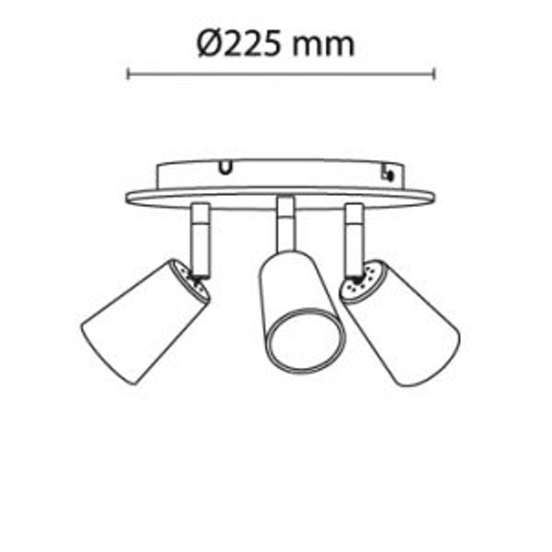 Kony Rondell 3x6W 350lm GU10 WarmDim Sor