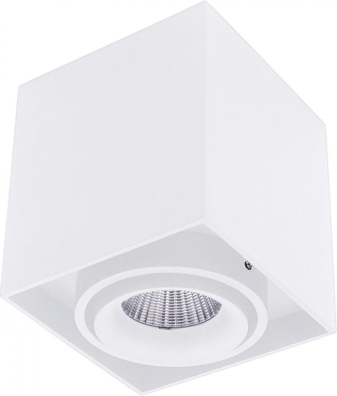 Lightbox 1x7W 2700K Utenpåliggende downlight, IP23 Hvit