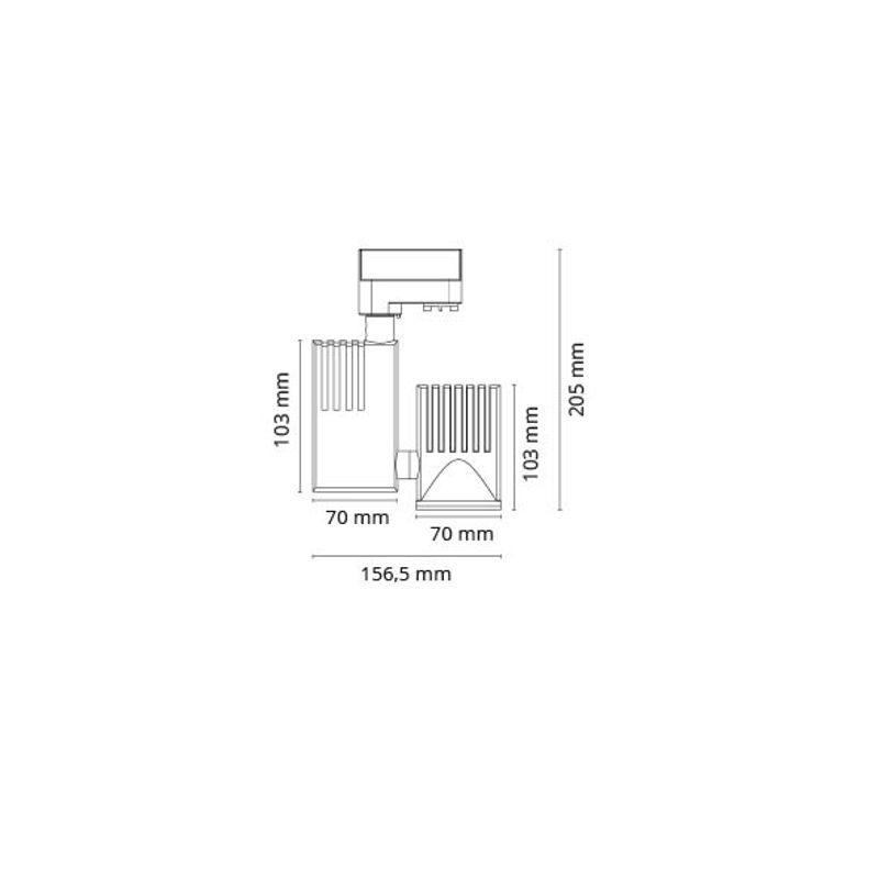 Sg Zip Pro Mini 3-Tenning Sort 1280lm 3000K Ra>90 Faseavsnitt