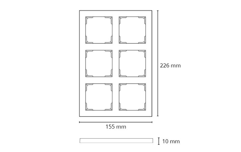Sg Ramme Sort 2X3