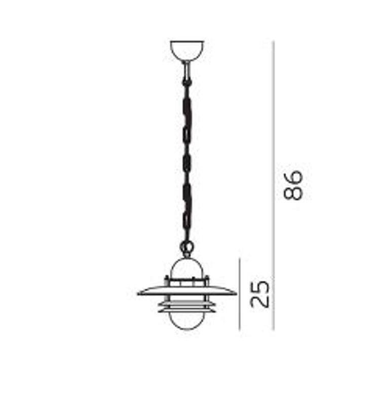 Norlys Oslo 240A/GA Taklampe E27 Galvanisert Stål