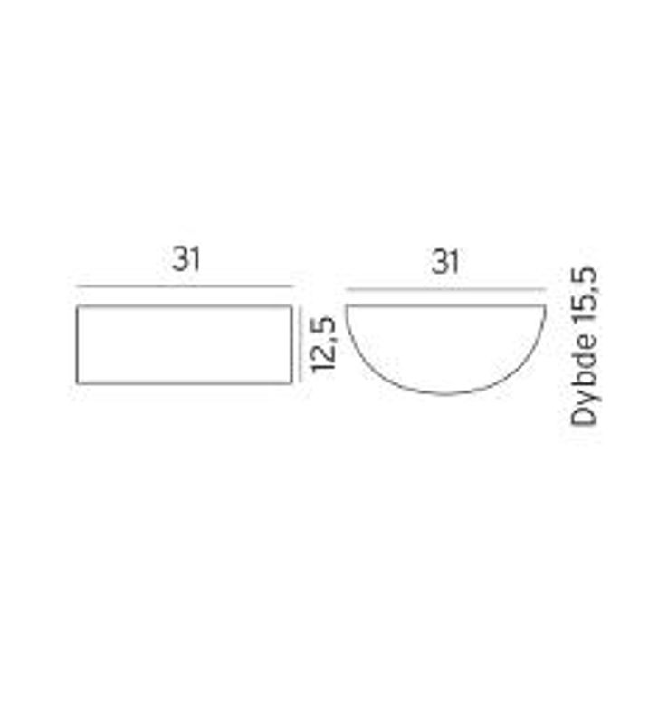 Norlys Vasa 128 9,3W LED Opp/Ned lys Aluminium