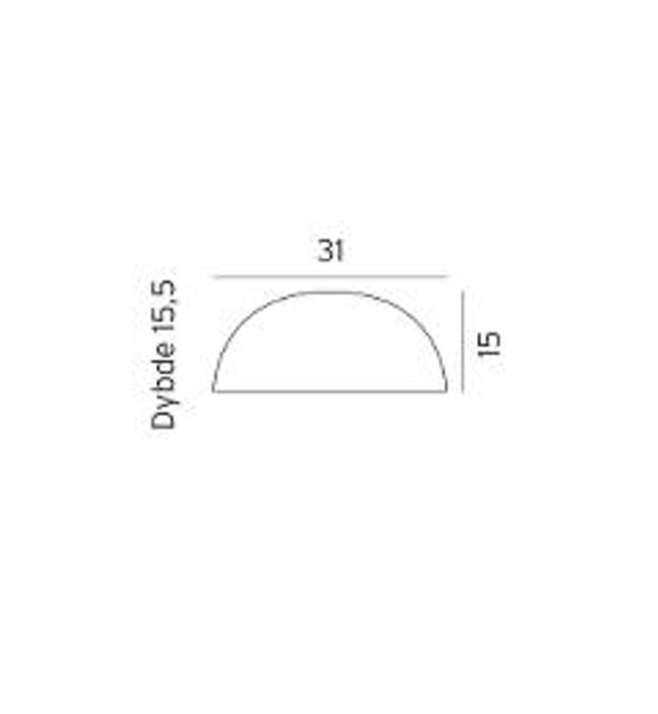 Norlys Halden 517  9,1W LED Vegglampe Aluminium