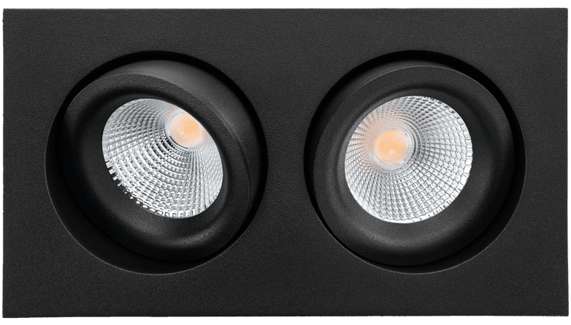 Sg Junistar Square Lux Sort 2x7W LED 2700K Ra 98