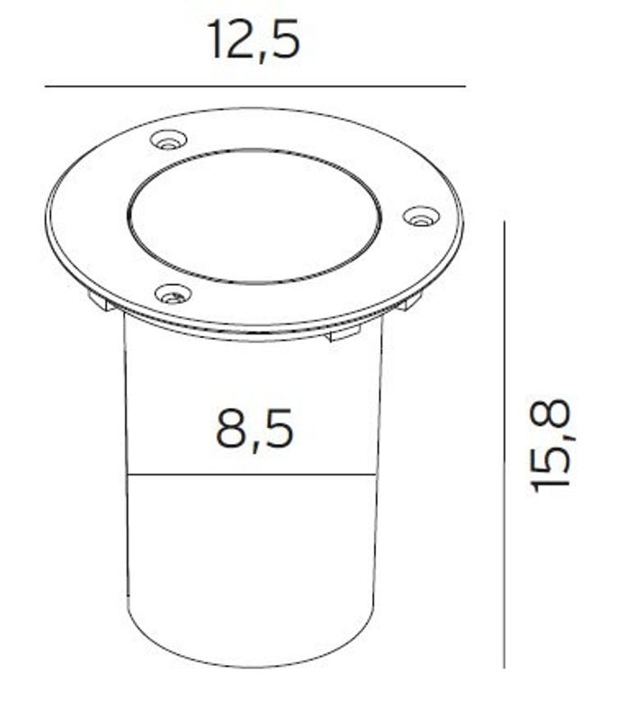 Norlys Rena 1550 LED 5,5W IP68 Stål