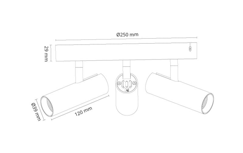 Sg Tube Micro Trio Sort 1020lm 2700K Ra 98 Faseavsnitt