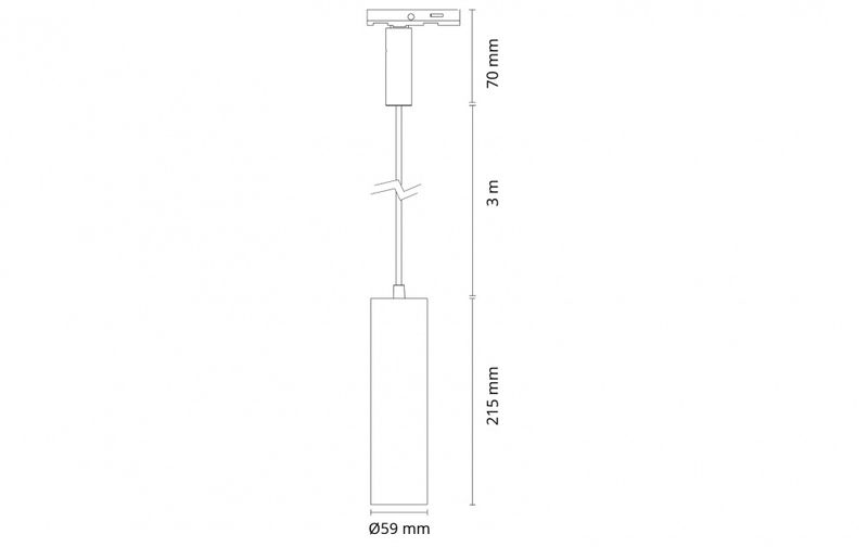 Sg Zip Tube Mini Pendel Hvit 17W LED 2700K Ra 98