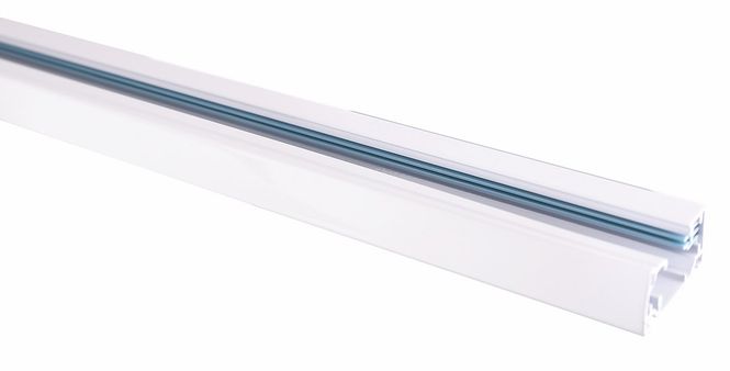 Hovedbilde 1-fas skinne, 1 m, Hvit