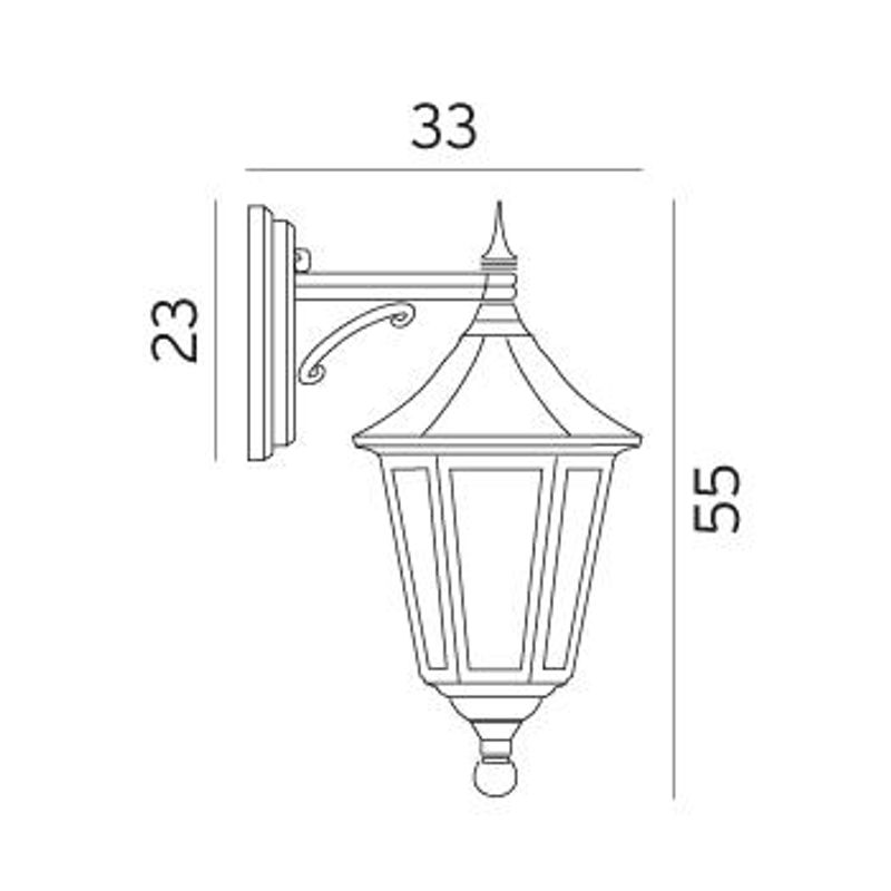 Norlys Modena 351 Vegglampe E27 Hvit