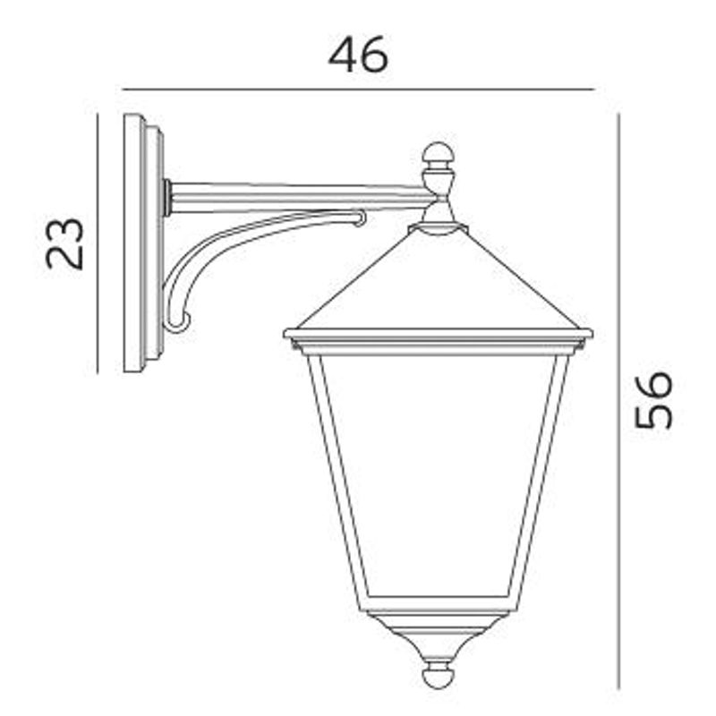 Norlys London 493 Big Vegglampe E27 Hvit