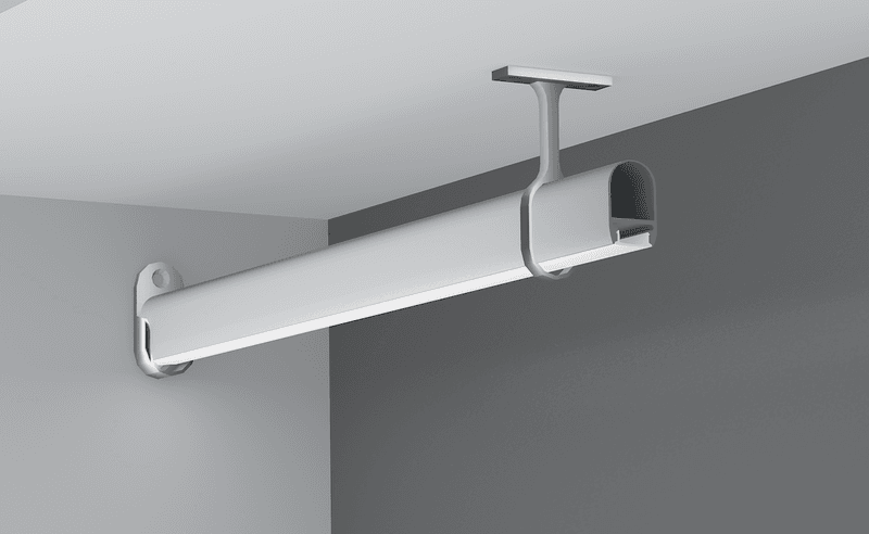 Garderobestang med mulighet for LED strips